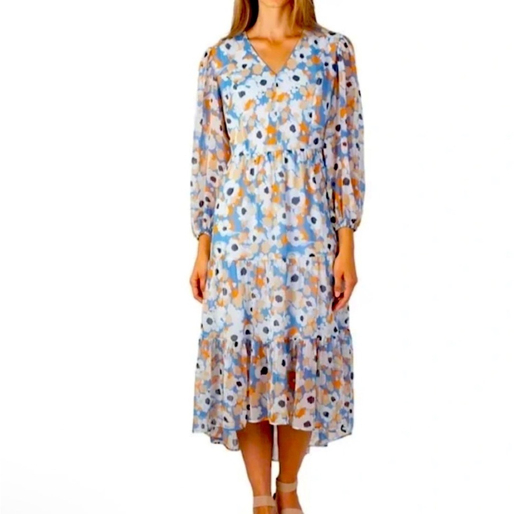 Joie Limited Edition Tiered Printed Midi Maxi Dress Floral Field Size Medium
